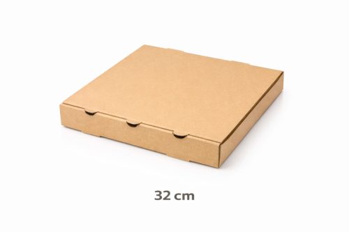 Pizzás doboz - 32 cm barna - 4 cm magas