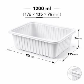 Univerzál tál - 1200 ml fehér