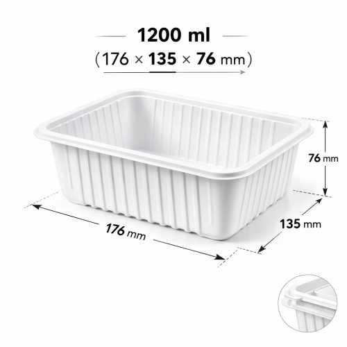 Univerzál tál - 1200 ml fehér