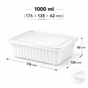 Univerzál tál - 1000 ml fehér