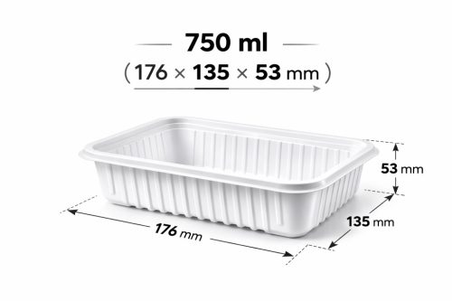 Univerzál tál - 750 ml fehér