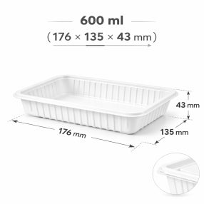 Univerzál tál - 600 ml fehér