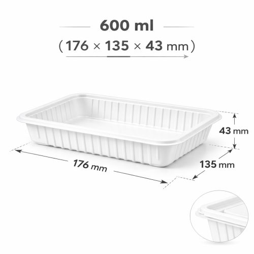 Univerzál tál - 600 ml fehér