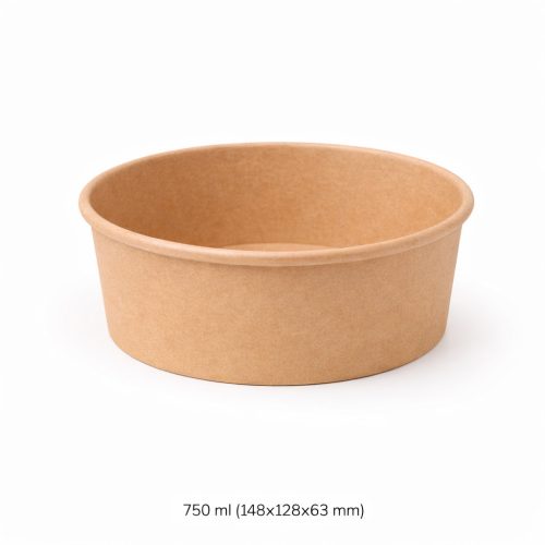 Kraft kerek doboz - 750 ml (148x128x63 mm)