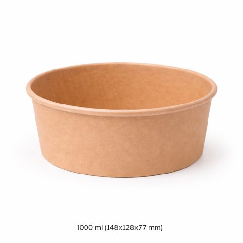 Kraft kerek doboz - 1000 ml (148x128x77 mm)