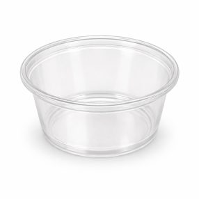 Műanyag víztiszta - kerek szószos tál - 30 ml (44x30 mm)