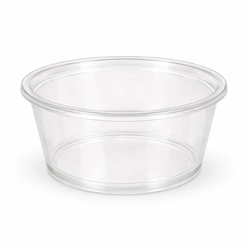 Műanyag víztiszta - kerek szószos tál - 110 ml (74x44 mm)