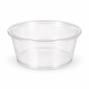   Műanyag víztiszta - kerek szószos tál - 150 ml (74x53 mm)