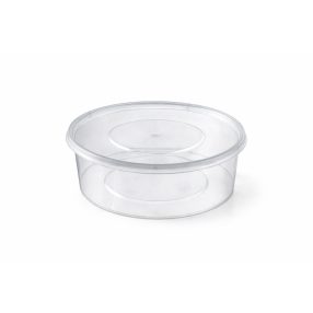 Műanyag víztiszta - kerek - 370 ml (120x50 mm)