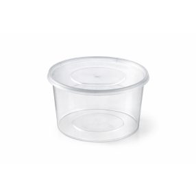 Műanyag víztiszta - kerek - 500 ml (120x65 mm)