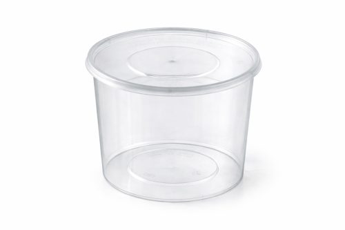 Műanyag víztiszta - kerek - 300 ml (120x40 mm)