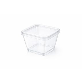 Desszeretes szögletes/Finger food tálka 110 ml - tető