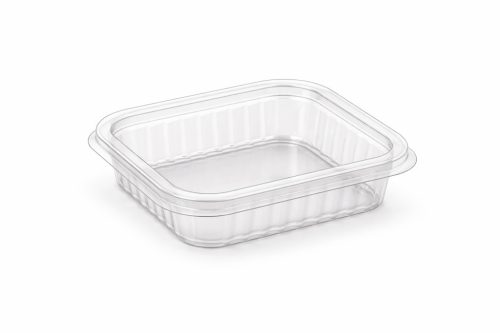 Szögletes salátás doboz PET - 125 ml