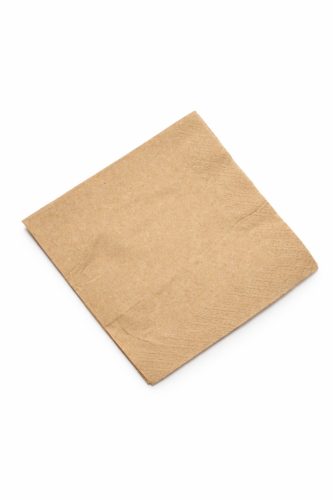 Papírszalvéta - gasztro - 16x16,5 cm - 125 lap - 1/4 hajtott - barna