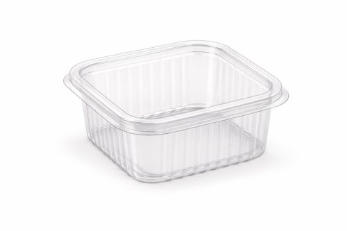 Szögletes salátás doboz PET - 300 ml