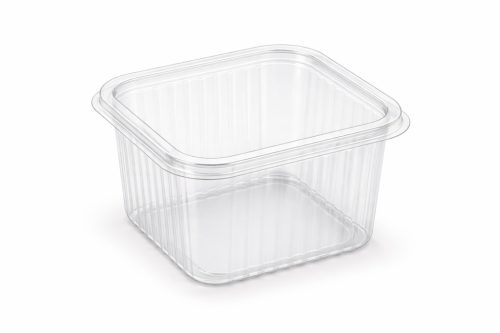 Szögletes salátás doboz PET - 350 ml