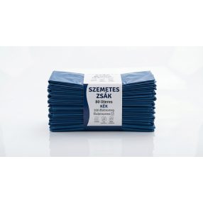 Szemetes zsák - 80 literes - 100 db - élelmiszeres - kék