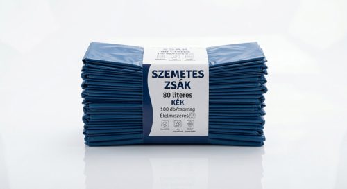Szemetes zsák - 80 literes - 100 db - élelmiszeres - kék