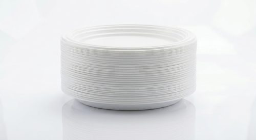 Műanyag Tányér - Fehér - 22 cm