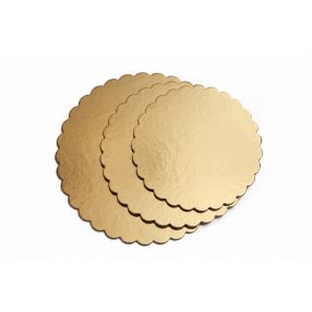 Torta alátét  - 26 cm kerek - arany  
